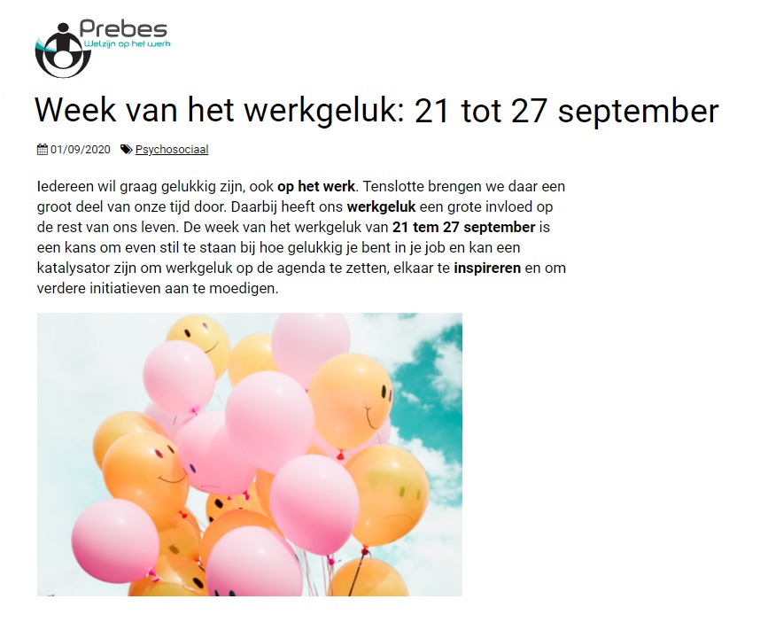 2020.09.01 Prebes - week van het werkgeluk