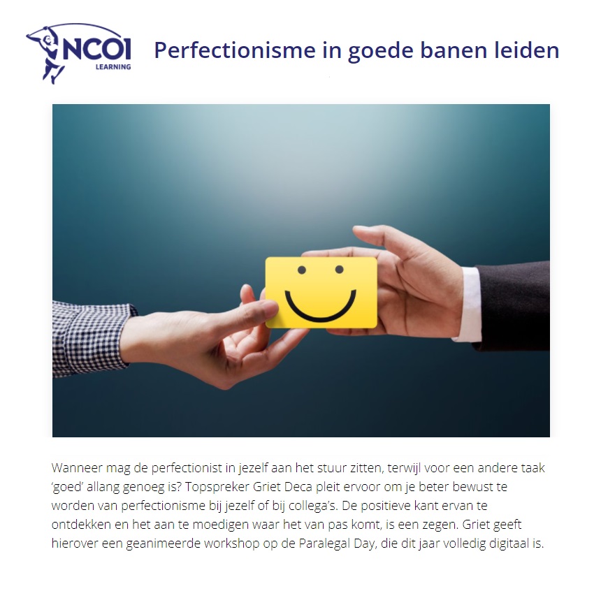 2020.11.13 - NCOI - perfectionisme in goede banen leiden