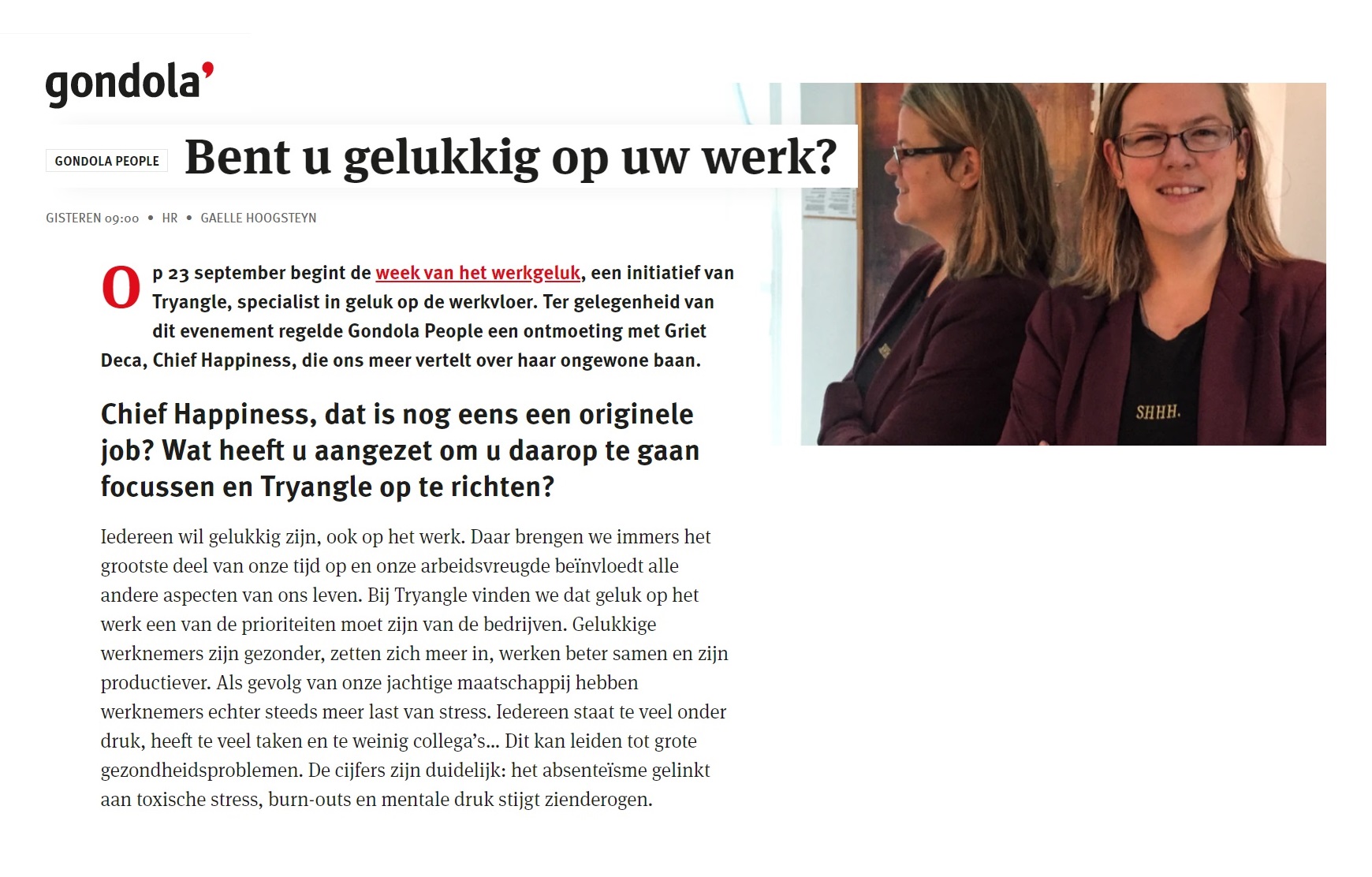 gondola - bent u gelukkig op uw werk Thumbnail NL