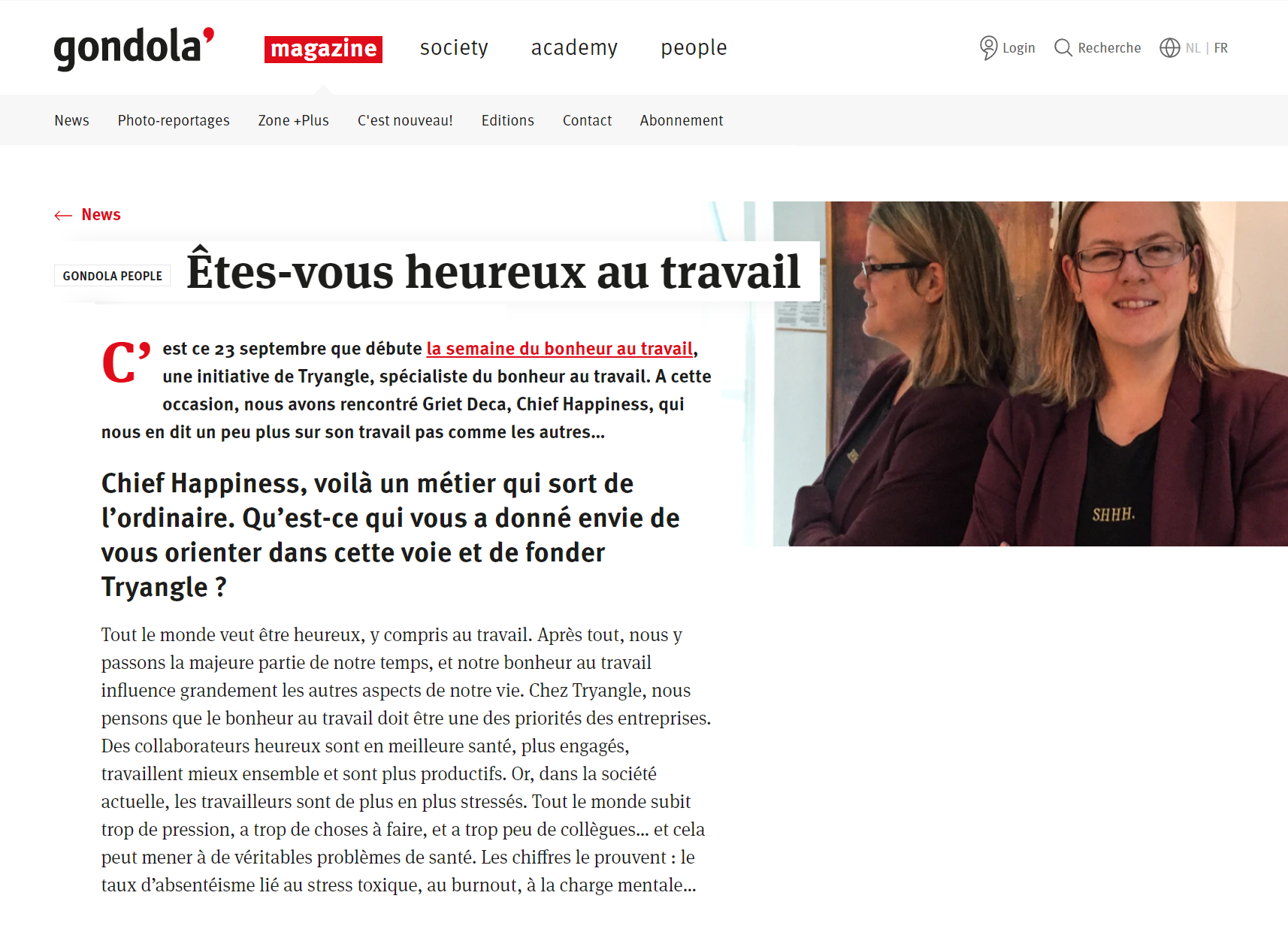 2019.09.23 - gondola - etes vous heureux au travail - thumbnail