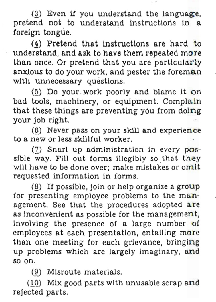 Simple Sabotage Field Menu 4