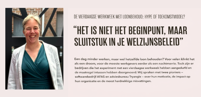 Tryangle over de vierdaagse werkweek (Business Vlaanderen)
